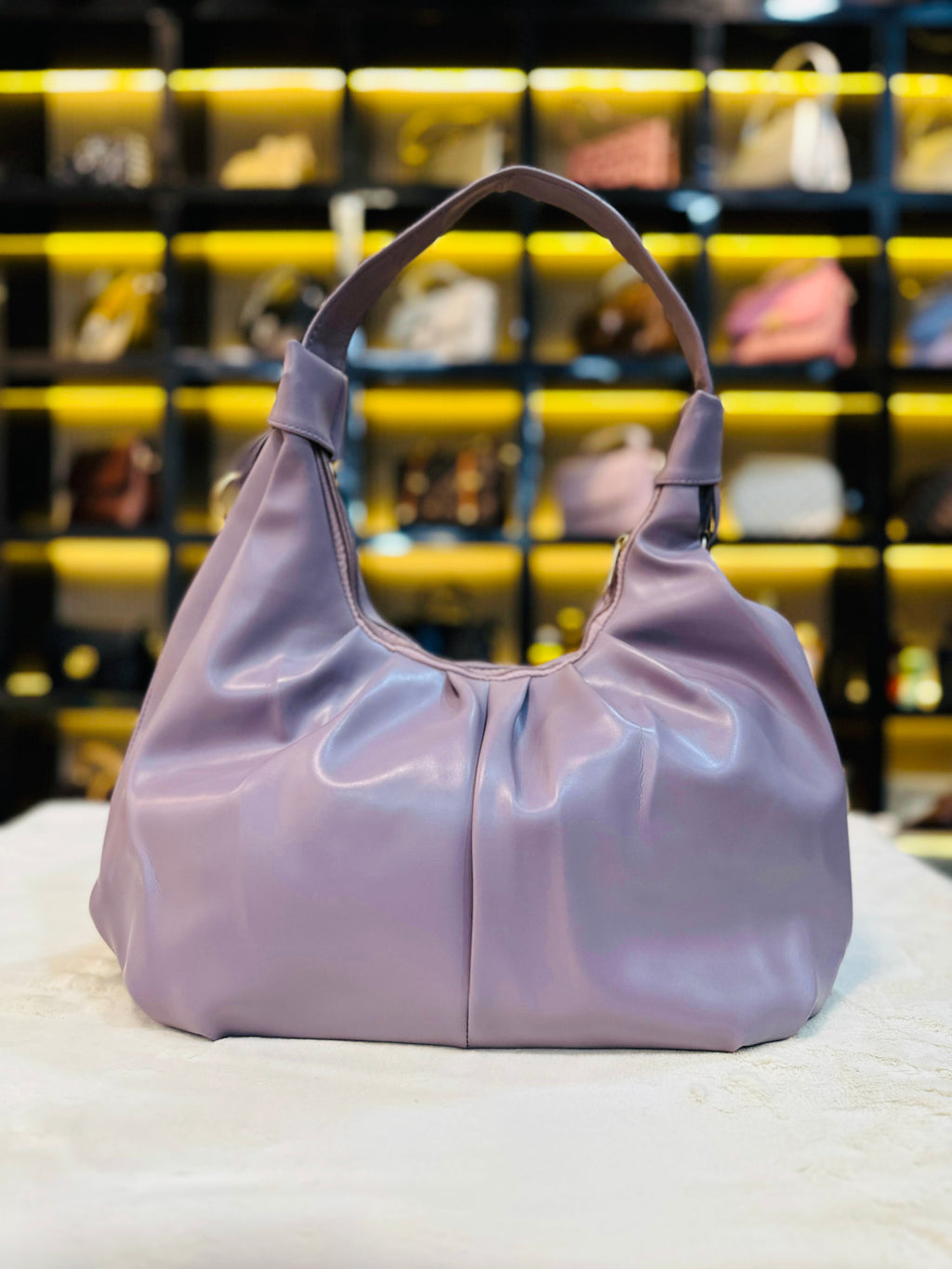 Chic Faux Leather Shoulder Bag