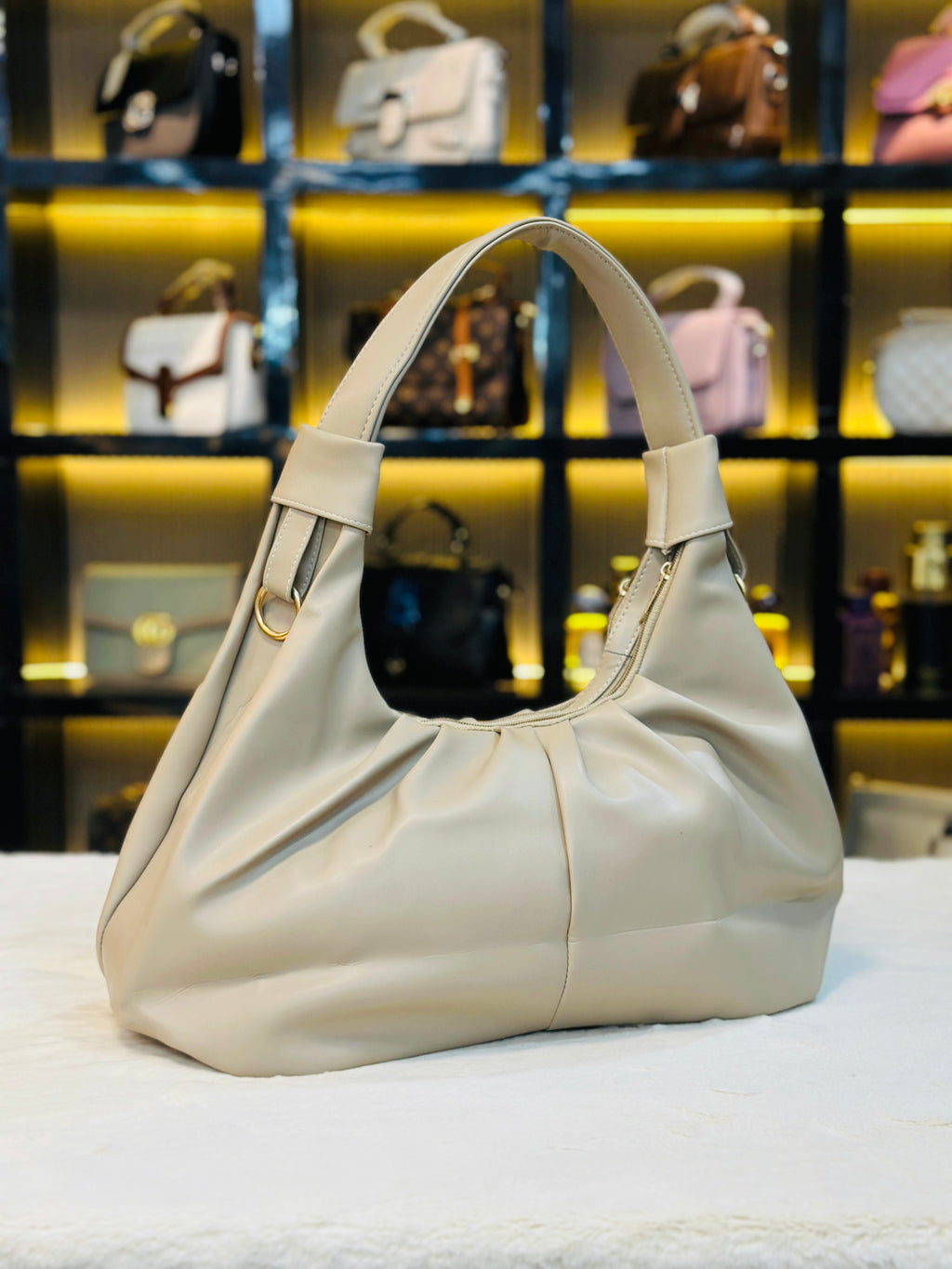 Chic Faux Leather Shoulder Bag