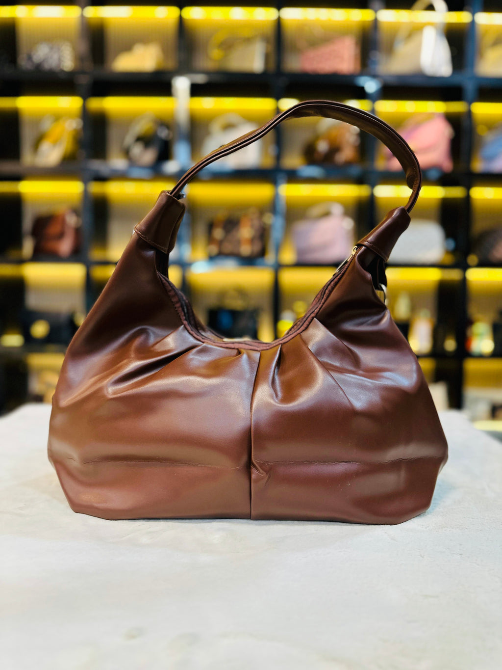 Chic Faux Leather Shoulder Bag