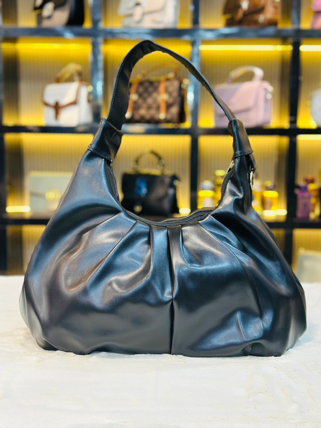 Chic Faux Leather Shoulder Bag