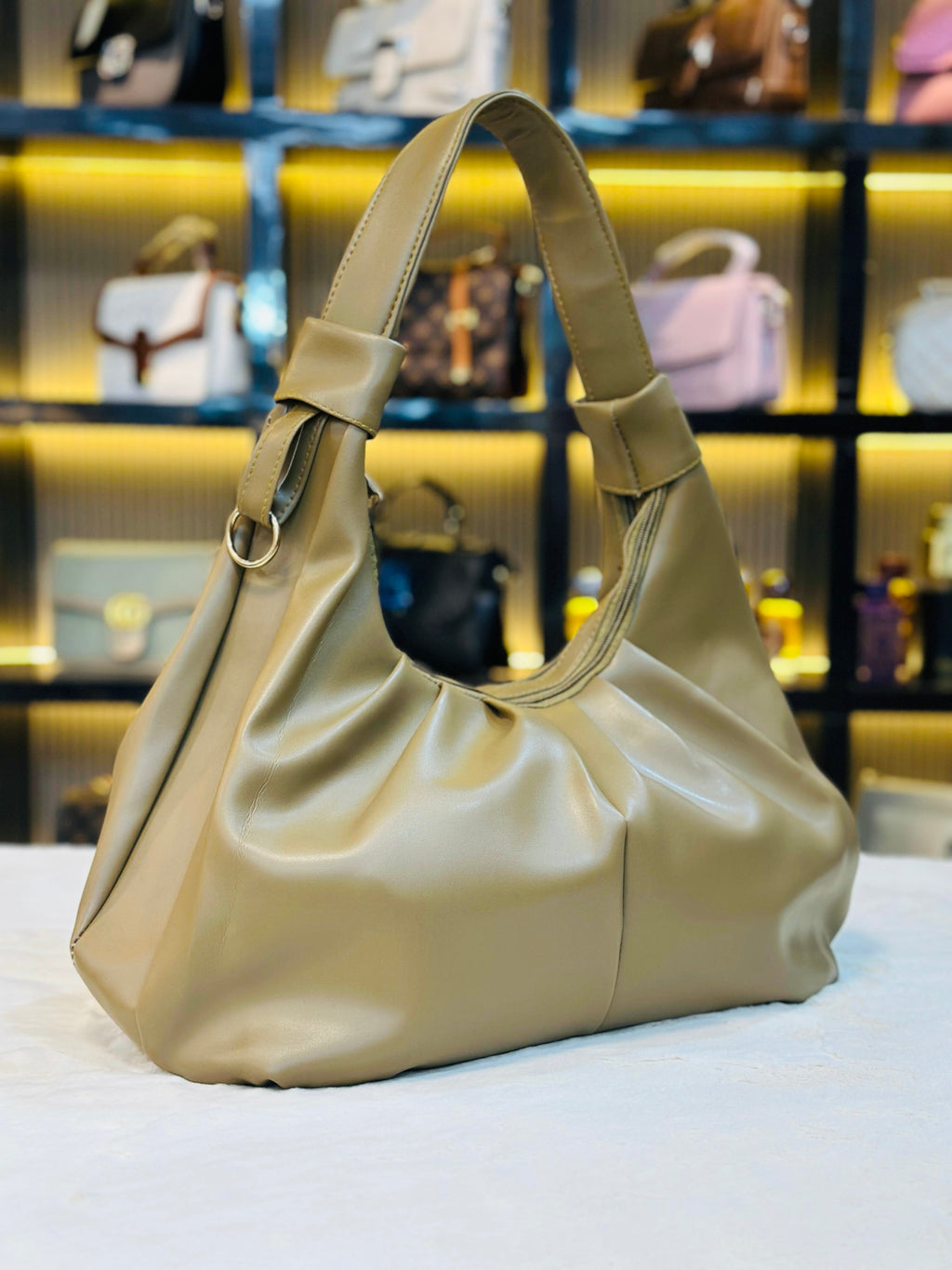 Chic Faux Leather Shoulder Bag