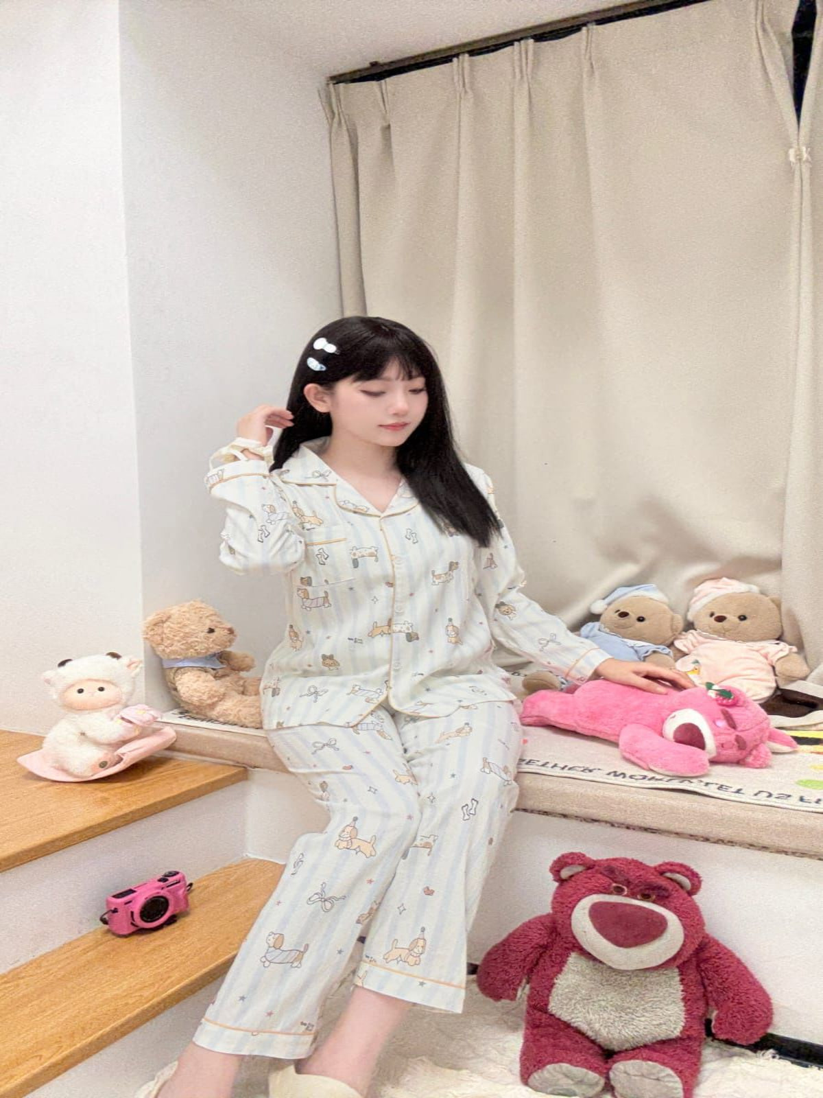 Cute Dog Print Pajama Set🐶✨